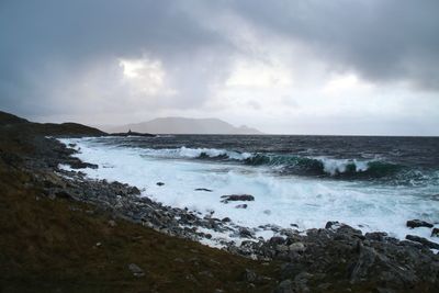 Scenic view of sea against sky