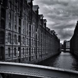 View of river against cloudy sky