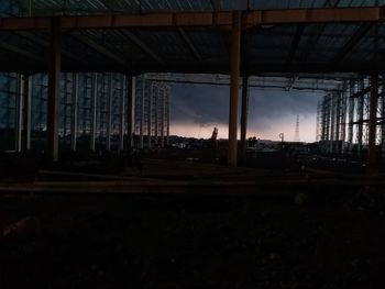 Low angle view of abandoned building against sky