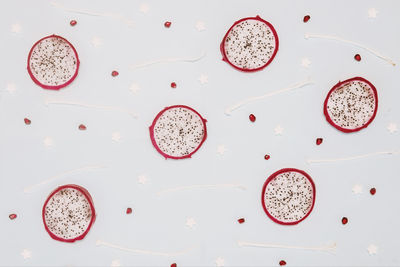 High angle view of food on table