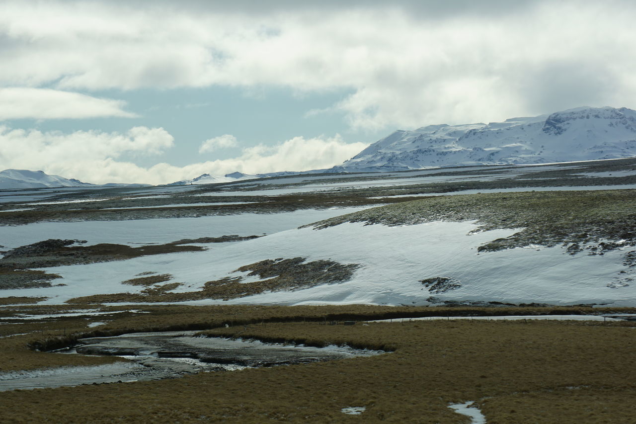 SCENIC VIEW OF SNOWCAPPED MOUNTAIN AGAINST SKY