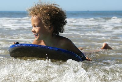 Happy child at the seaside