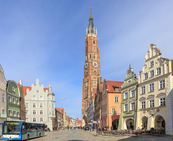 View of clock tower in city