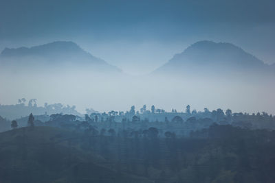 Scenic view of mountain against sky