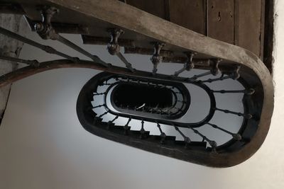 Low angle view of spiral staircase