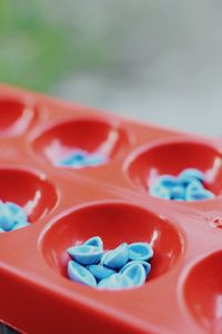 Close-up of ice cream on table