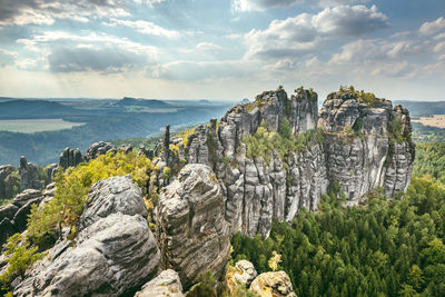 Panoramic view of landscape against sky