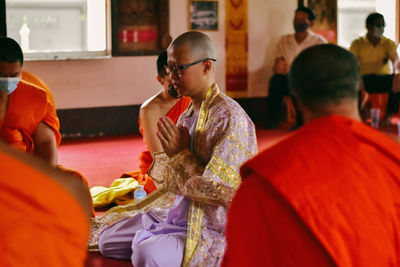 Group of people in temple