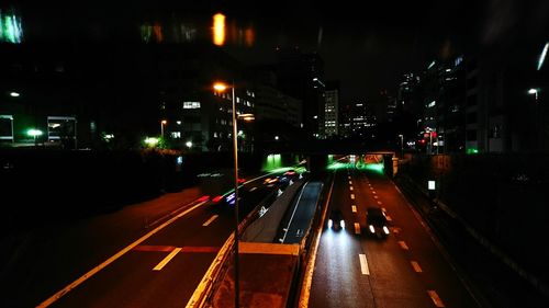 City street at night