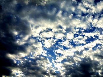 Low angle view of cloudy sky