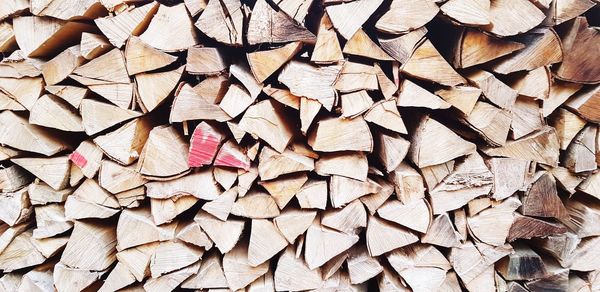 Full frame shot of logs