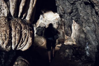 Rear view of cave