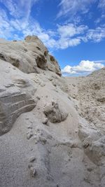 Low angle view of desert against sky makebelieve