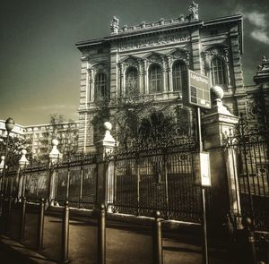 Low angle view of built structure against sky