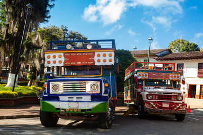 Colorful traditional rural bus from colombia called chiva