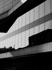 Low angle view of modern building against sky