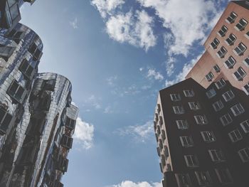 Low angle view of buildings against sky