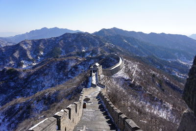 Great wall of china during winter