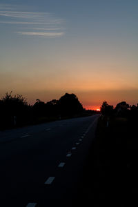 Country road at sunset