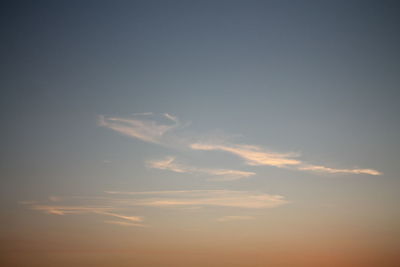 Low angle view of sky during sunset