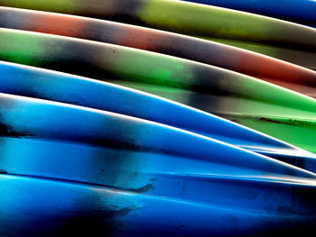 Detail shot of multi colored umbrella