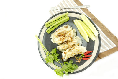 High angle view of salad in plate
