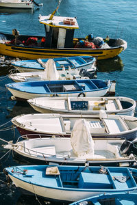 View of boats in sea