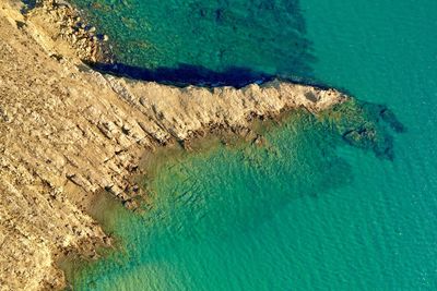 High angle view of sea shore