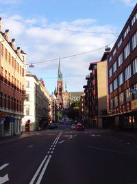 City street with buildings in background