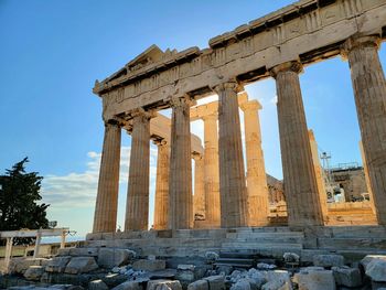 Sunset and the parthenon 