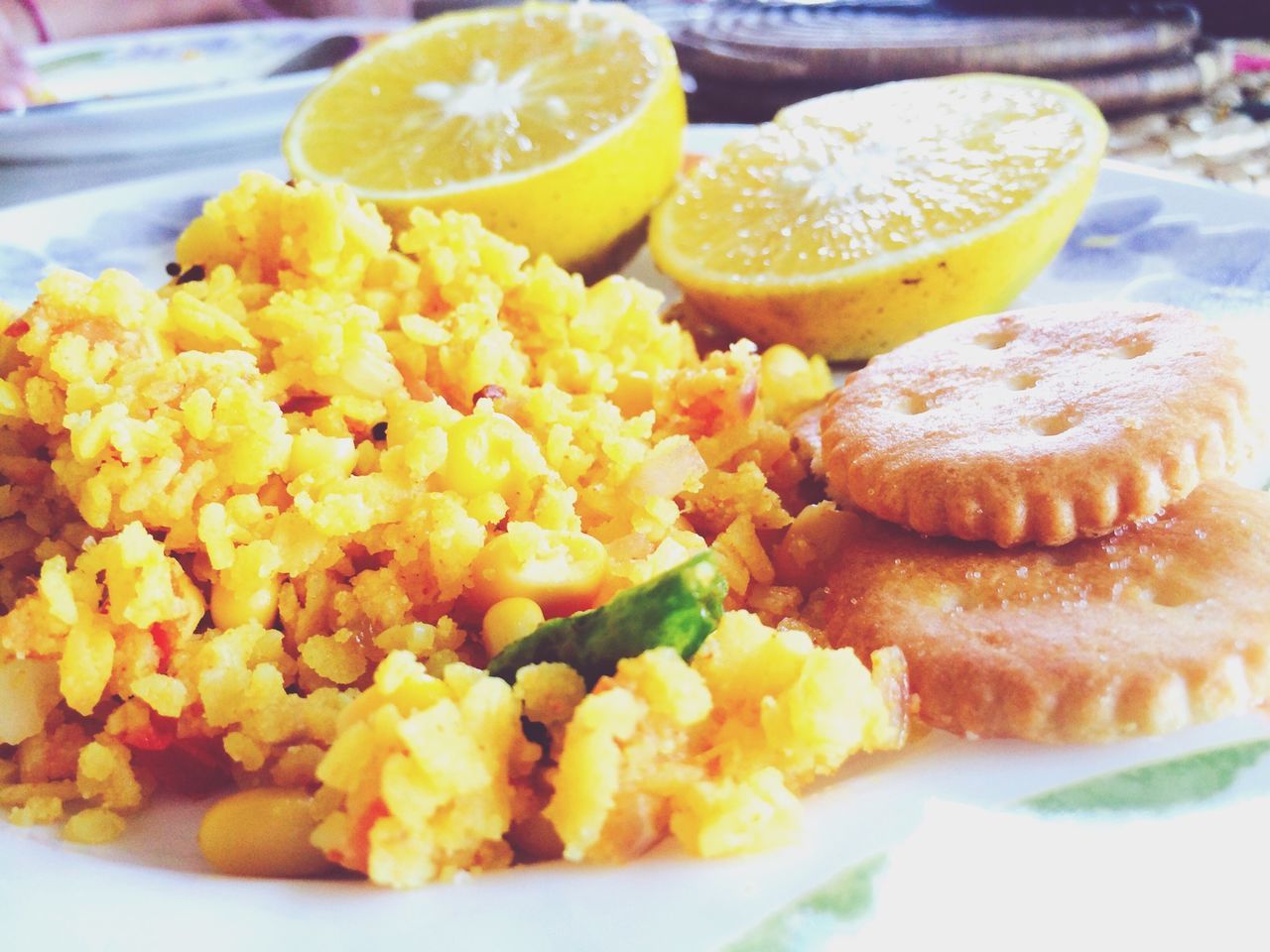 food and drink, food, freshness, ready-to-eat, indoors, plate, still life, close-up, healthy eating, indulgence, focus on foreground, fruit, yellow, sweet food, serving size, selective focus, table, slice, meal