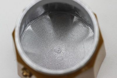 High angle view of electric lamp on table