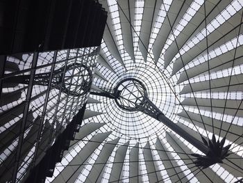 Low angle view of sony center in city