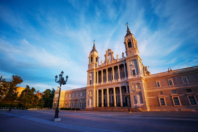 Low angle view of historic building against sky