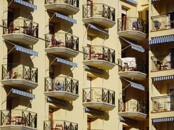 Low angle view of apartment building