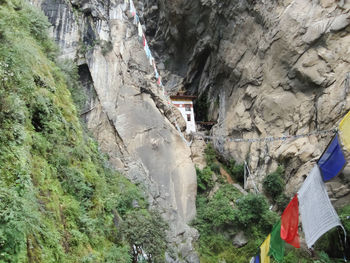 Scenic view of waterfall