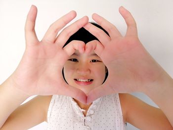 Close-up portrait of a smiling girl