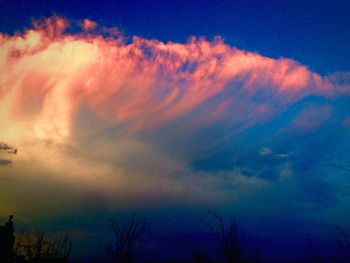 Low angle view of cloudy sky