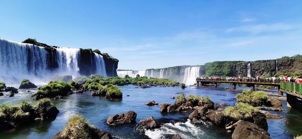 Panoramic view of waterfall