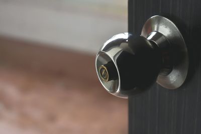 Close-up of metal door
