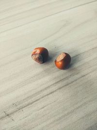 Close-up of pumpkins on table