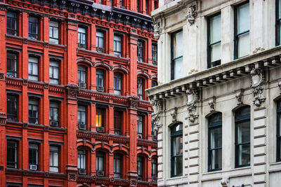 Low angle view of buildings in city