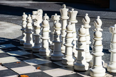 Close-up of chess pieces