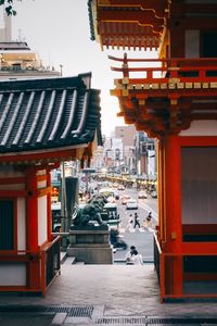 Exterior of shrine in city