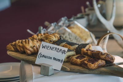 Close-up of food on table