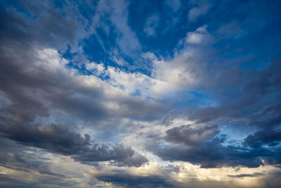 Low angle view of clouds in sky