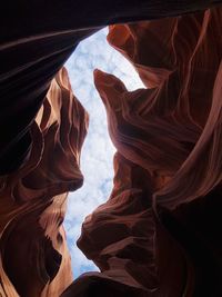 Low angle view of rock formation. seahorse