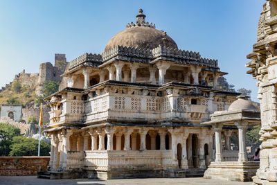 Low angle view of historic building against sky