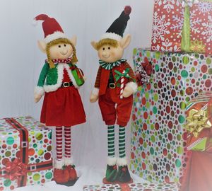 Various toys hanging on clothesline