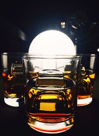 Close-up of wine glass on table